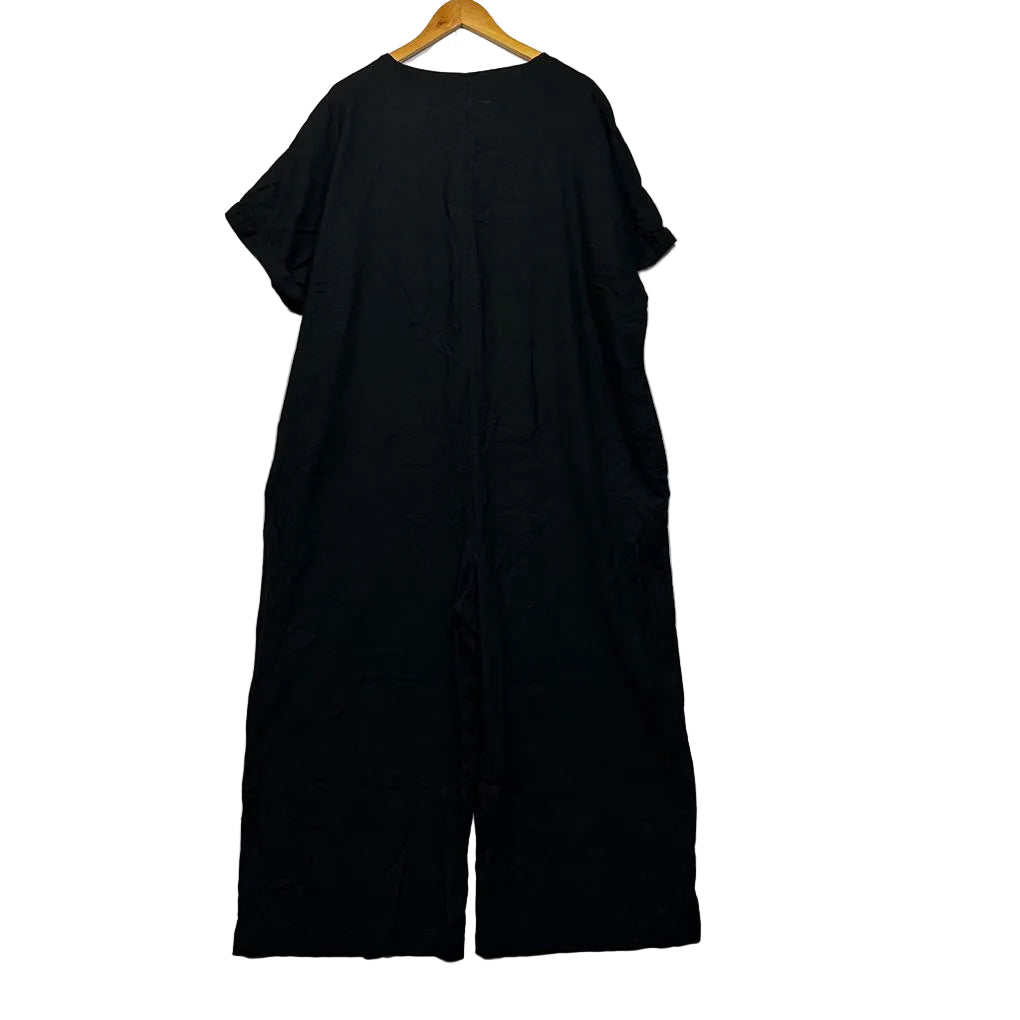 Anko Black Plus Size Linen Jumpsuit - Size 20