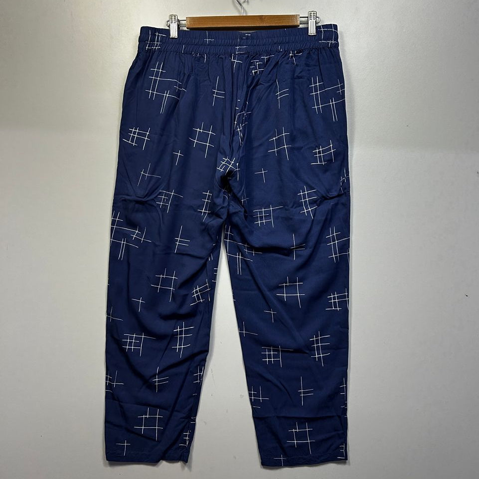Bamboo Body Blue Printed Pants - Size XL
