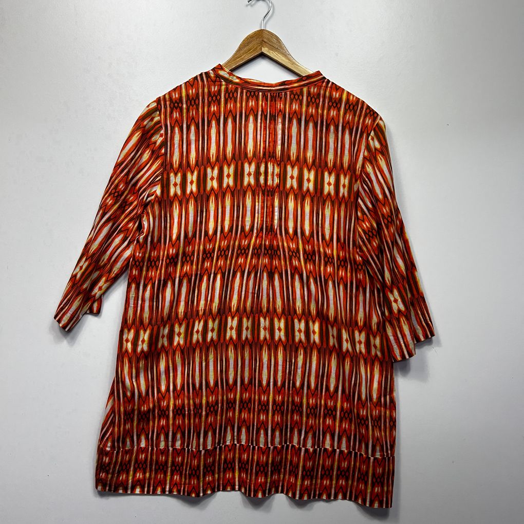 Yarra Trail Orange Tunic Top - Size 16