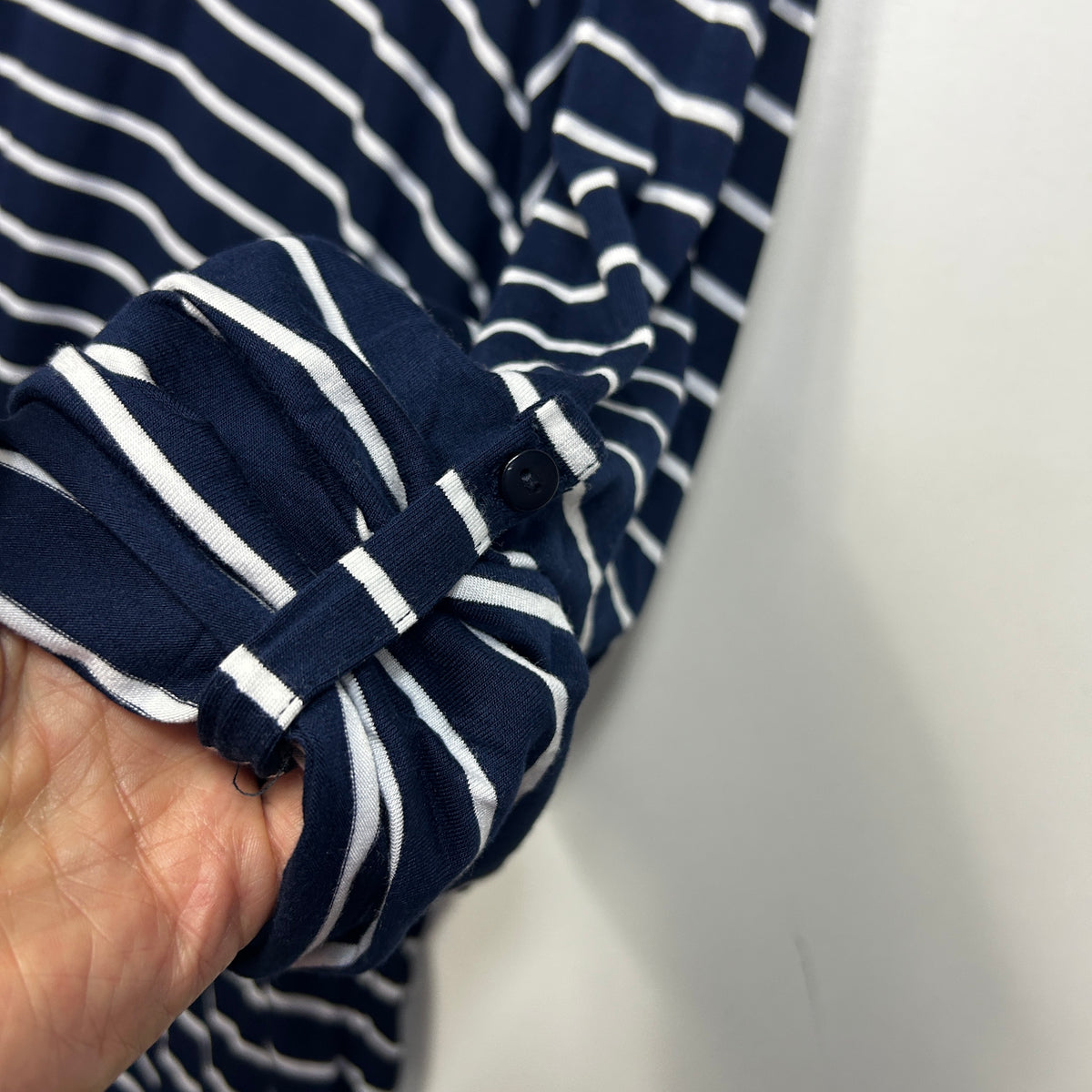 Yours Navy Striped Plus Size Cardigan - Size 26/28