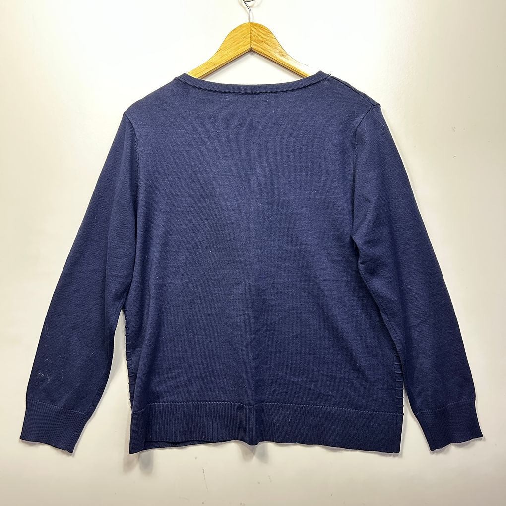 Noni B Navy Knit Cardigan - Size L