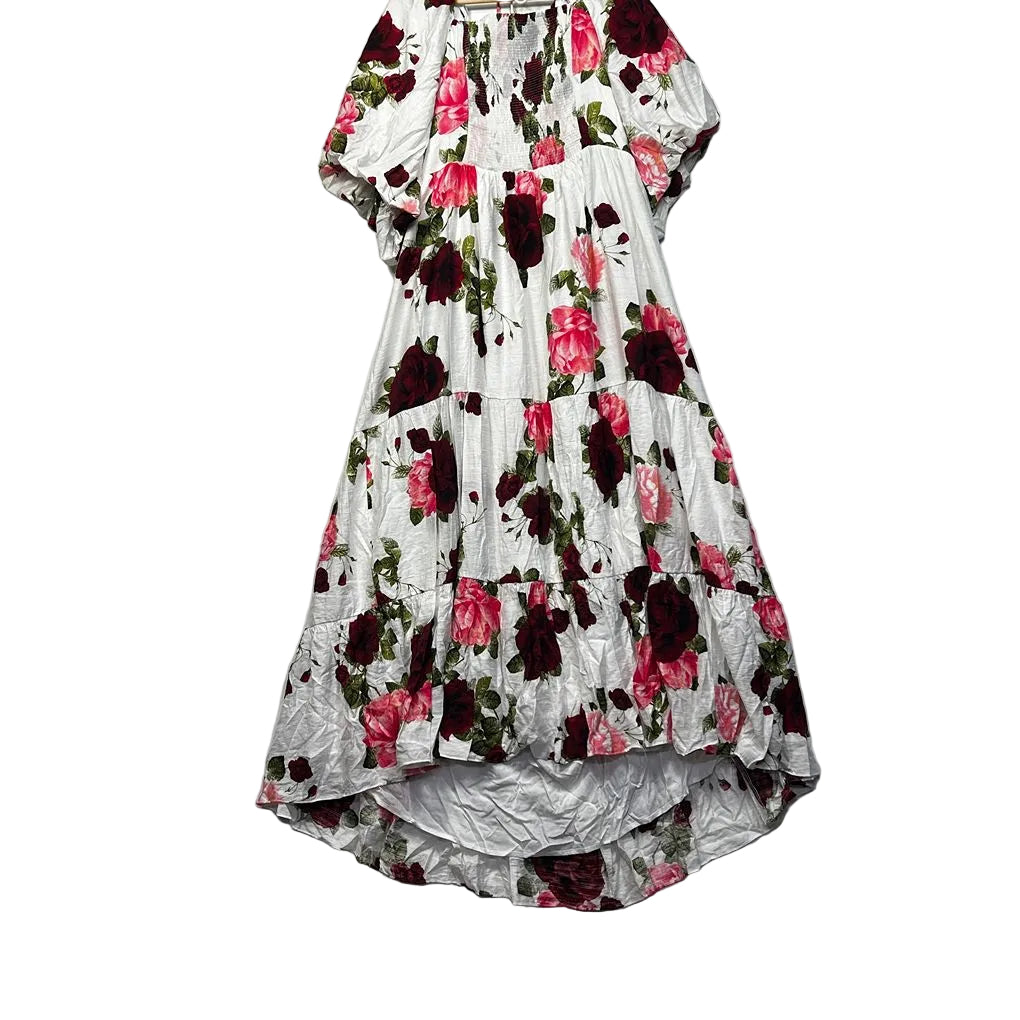 City Chic White Floral Maxi Dress - Size 26/3XL