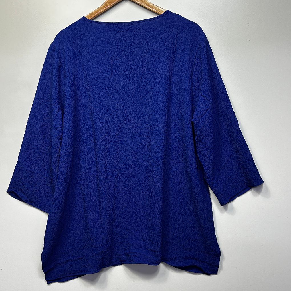 Millers Blue Cotton Top - Size 22