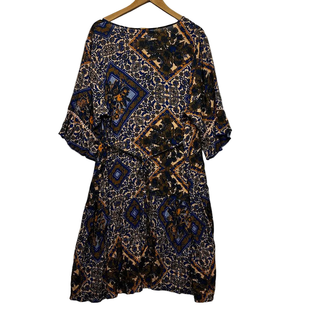 Loralette Blue Print Dress - Size 22/24