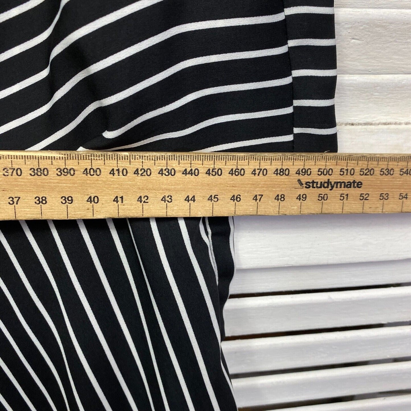 Autograph Dress Size 14 Plus Black White Striped Sleeveless Midi Length Preloved