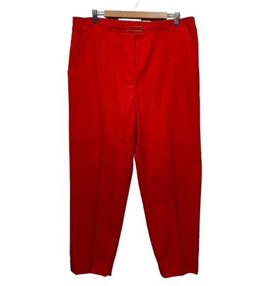 Vintage Toronto Pants Size 14 16 Red Pockets Zip Fly Pleated Made in Australia