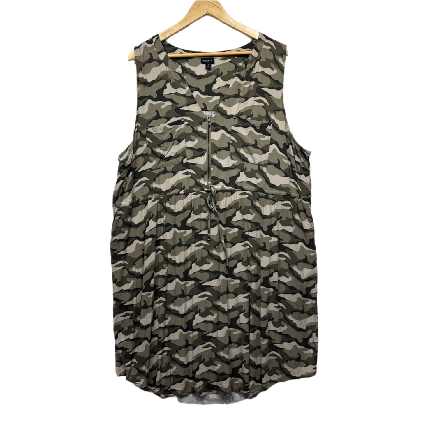Torrid Shift Dress Size 18 20 3XL Sleeveless Camouflage Print