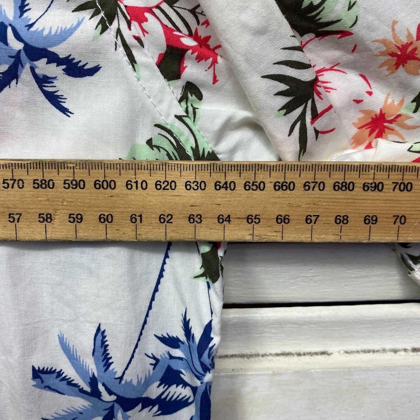 Insitu Shirt 3XL Plus White Floral Short Sleeve Tropical Holiday Cruise