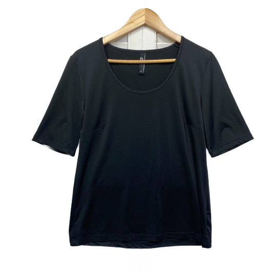 Taking Shape Top Size 14 Plus XS Black Layer Short Sleeve