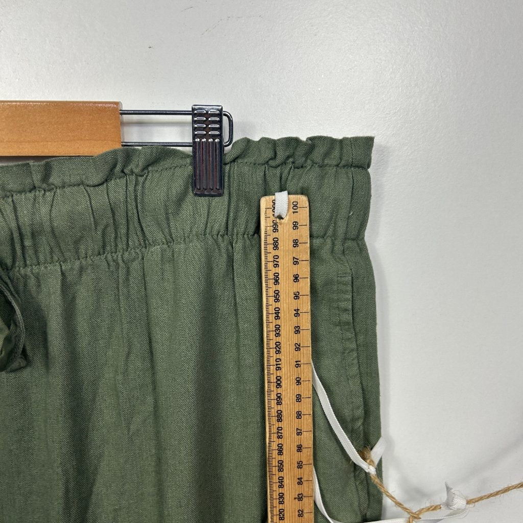 Anko Linen Blend Olive Pants - Size 18