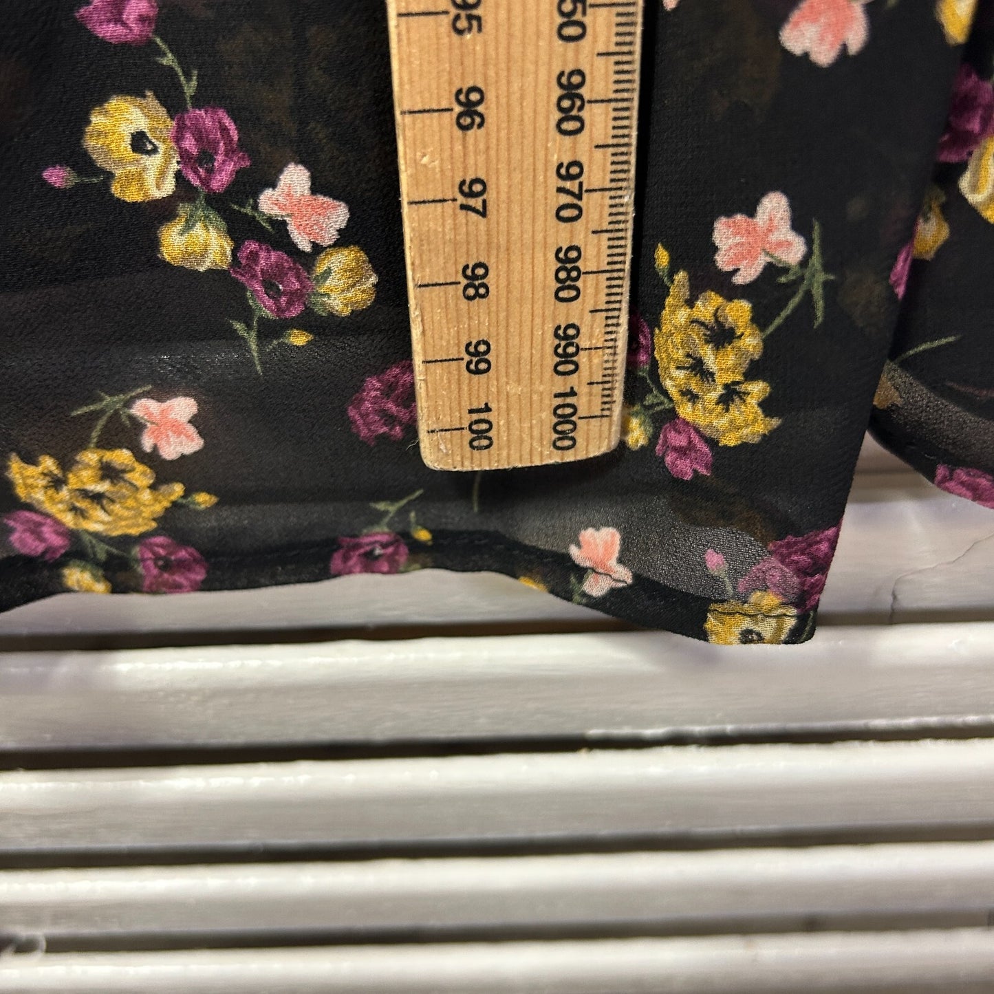 Torrid Dress Size 3 20 22 Long Sleeve Black Floral Sheer