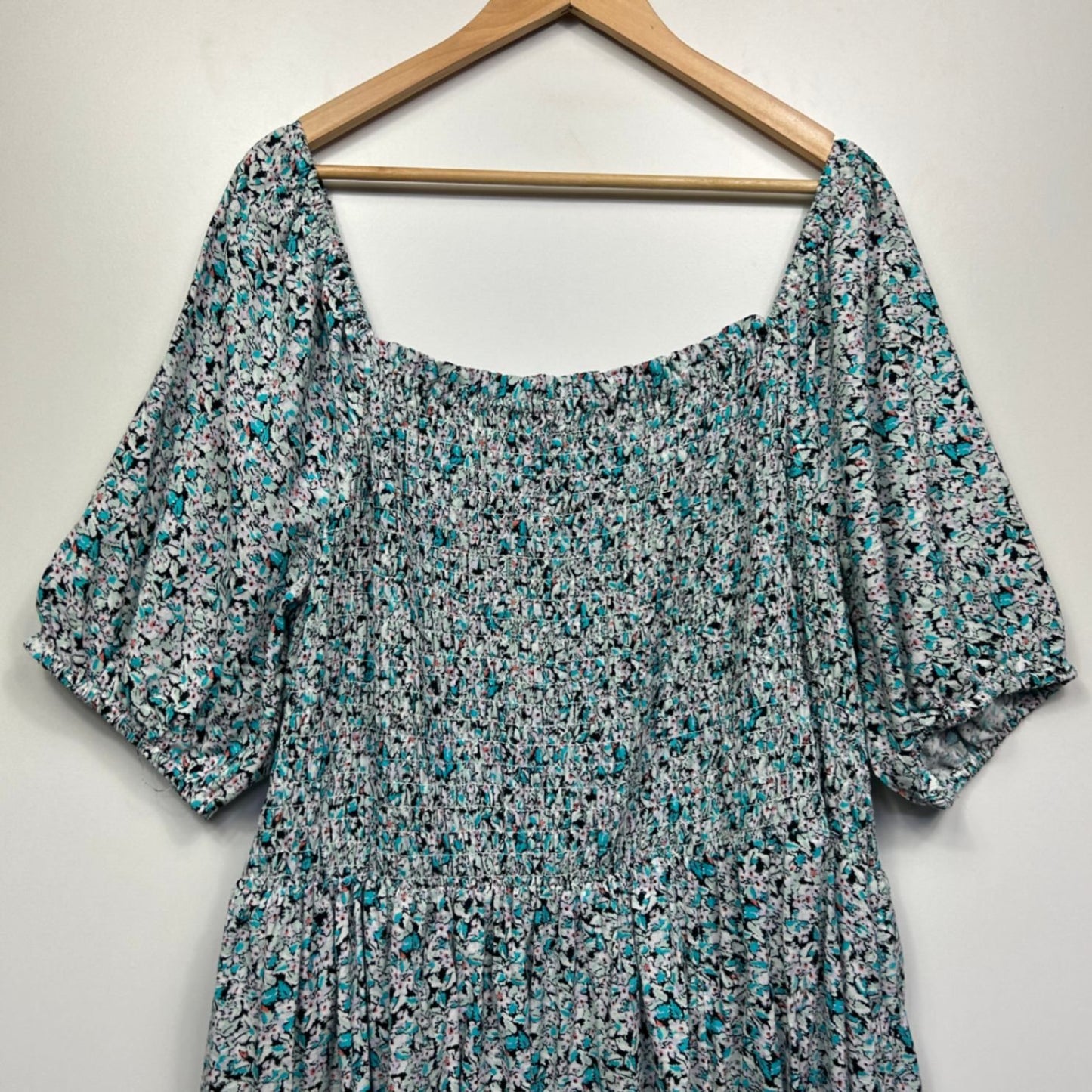 Anko Curve Maxi Dress Size 24 Plus Floral Short Sleeve Viscose Blend