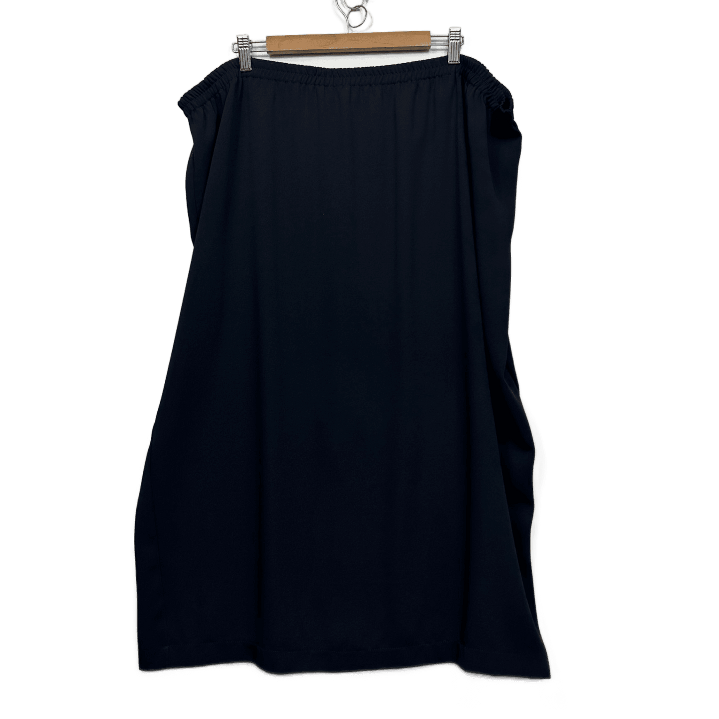 Derby Maxi Skirt Size 28 Black Solid Polyester Full Length