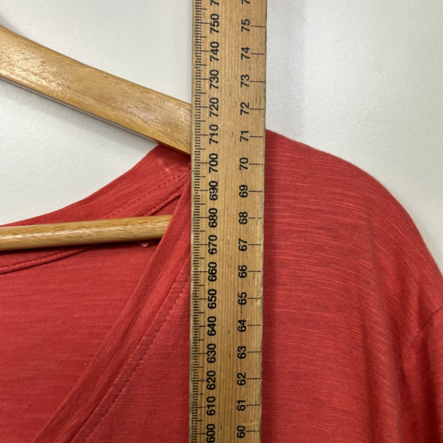 Avella Long Sleeve Top Size 22 Rust Red Solid Long Sleeve Cotton