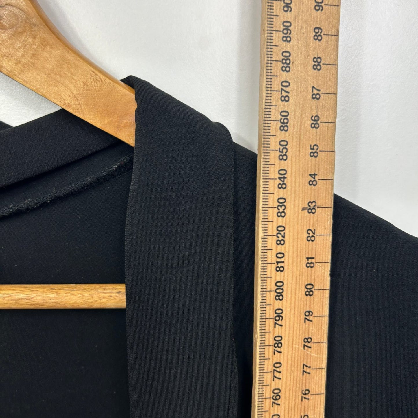 Sara Top Cardigan Size 2X 16 18 Black Solid Long Sleeve Open Front