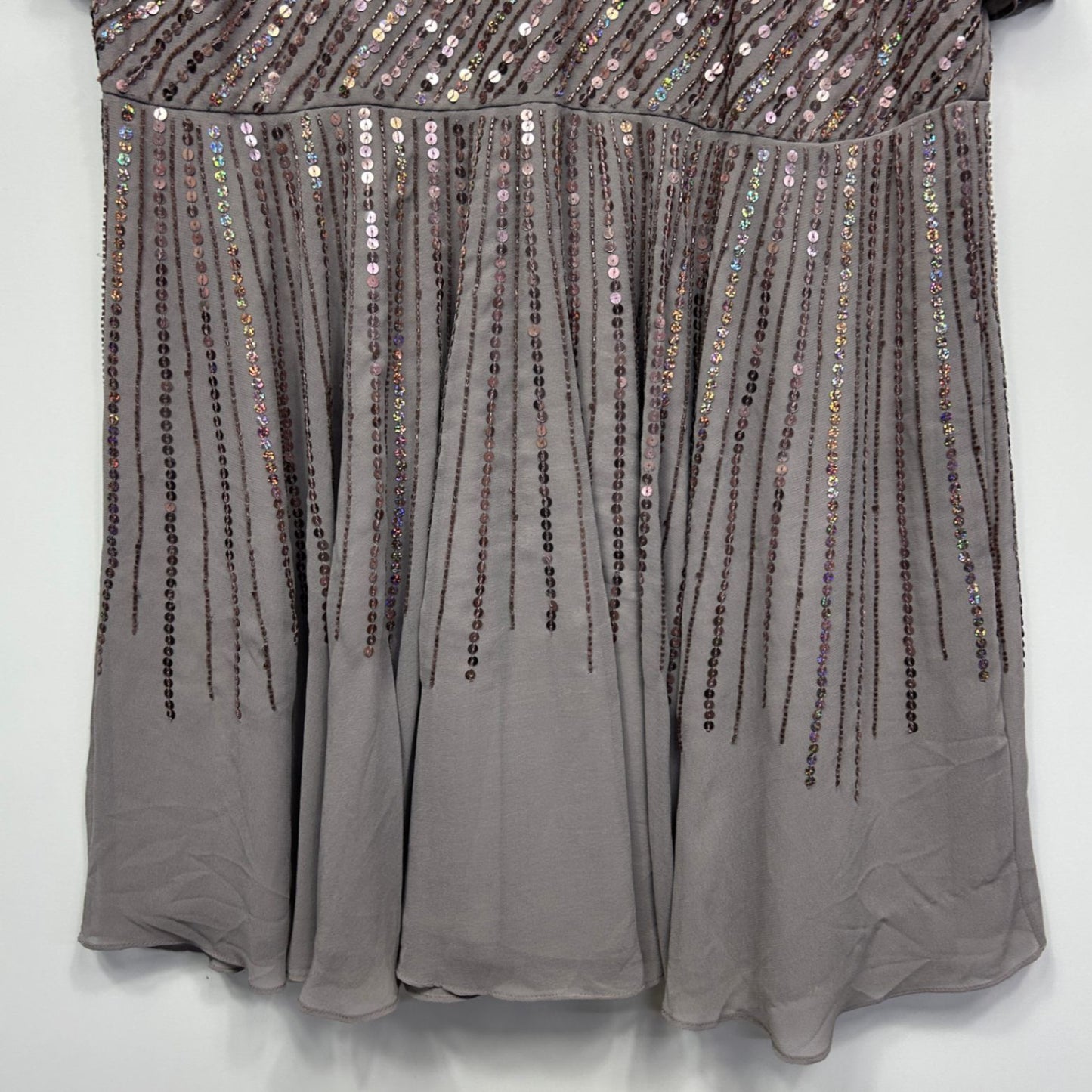 ASOS Cocktail Dress Size 22 Sequins Embellished Short Sleeve Evening Formal