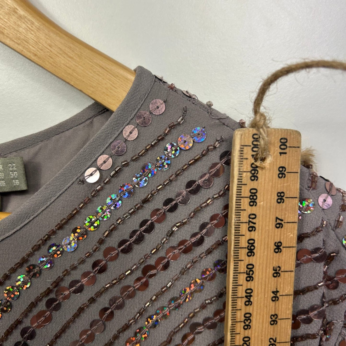 ASOS Cocktail Dress Size 22 Sequins Embellished Short Sleeve Evening Formal