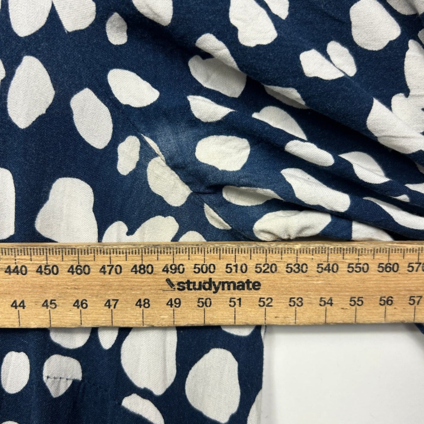 Evans Maxi Dress Size 16 Navy White Spot Print Short Sleeve Viscose