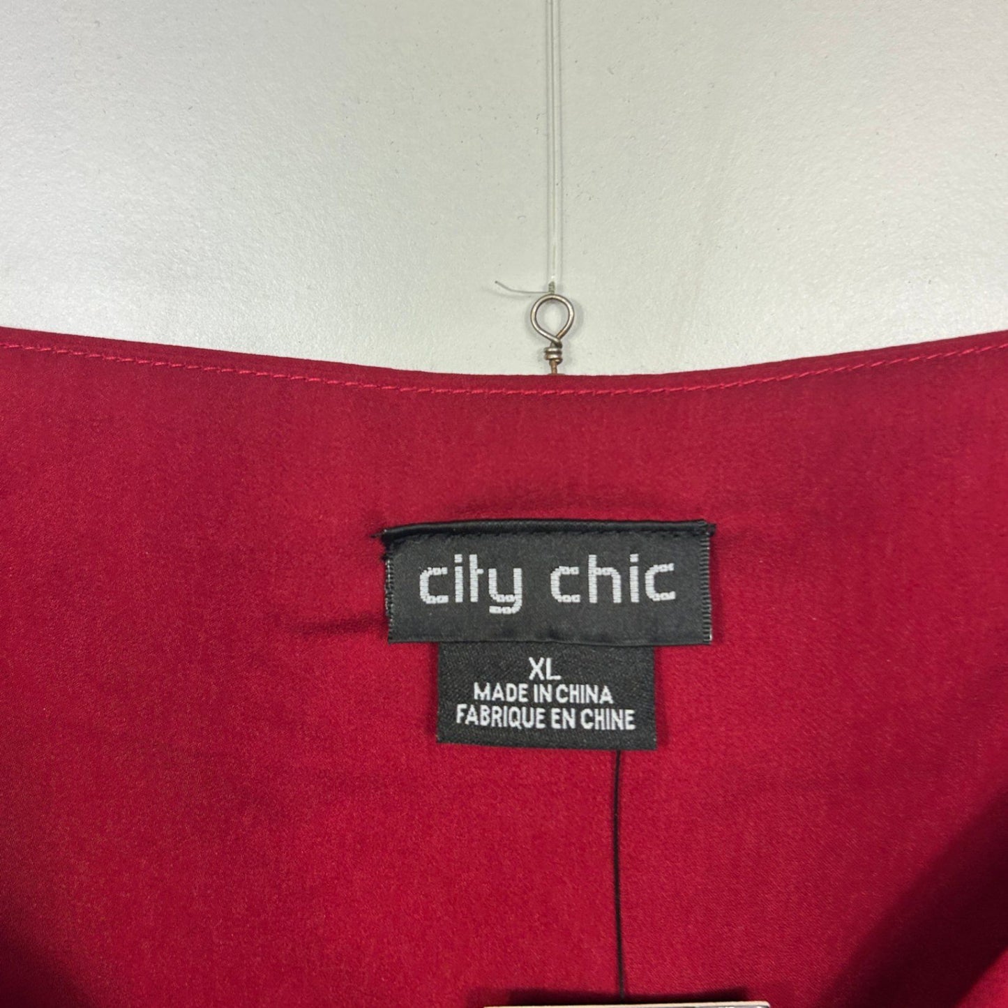 New City Chic Maxi Dress Red Sleeveless Evening Cocktail Draped Size 20 22 XL