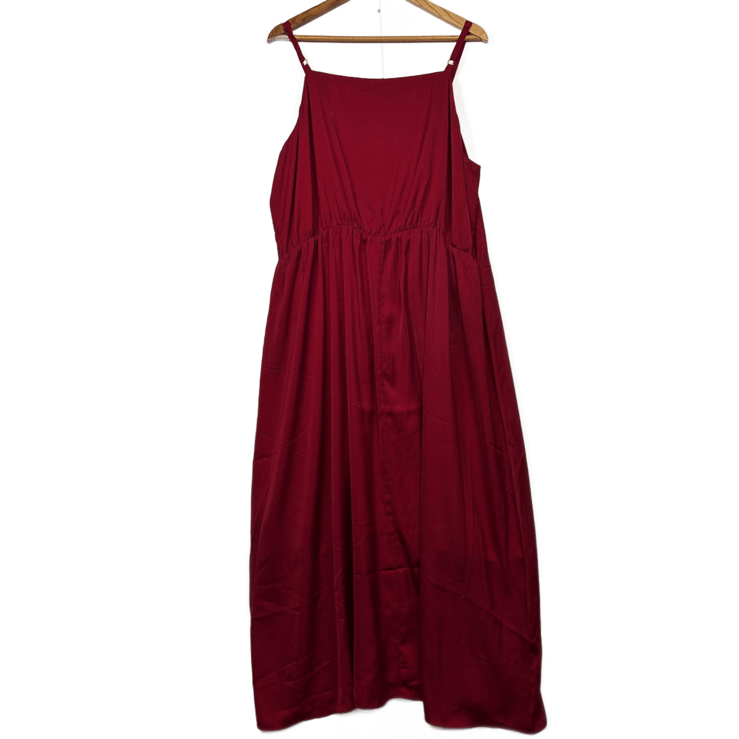 New City Chic Maxi Dress Red Sleeveless Evening Cocktail Draped Size 20 22 XL