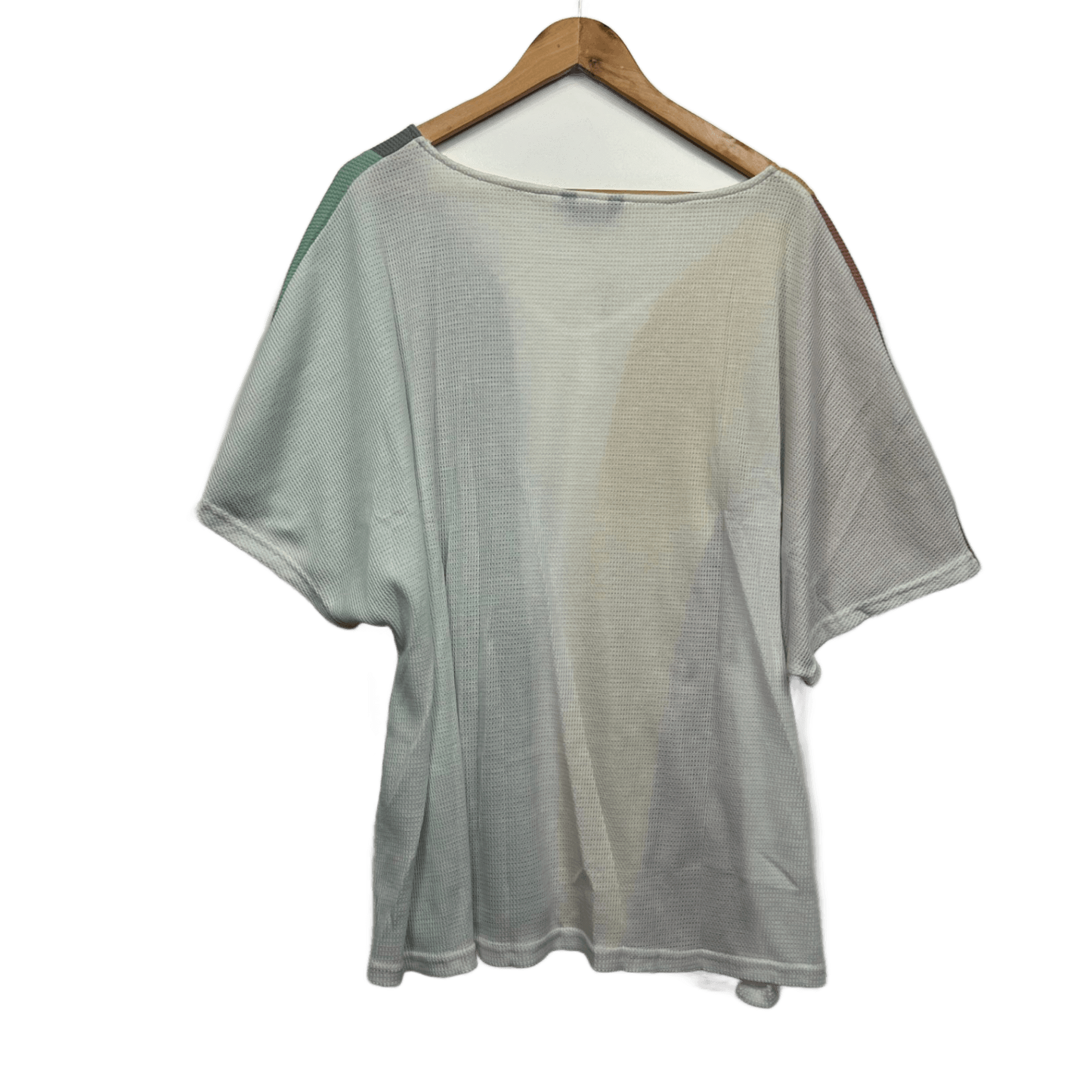 Bloomchic Top Size 26 28 Multicolour Colourblock Short Sleeve Ribbed