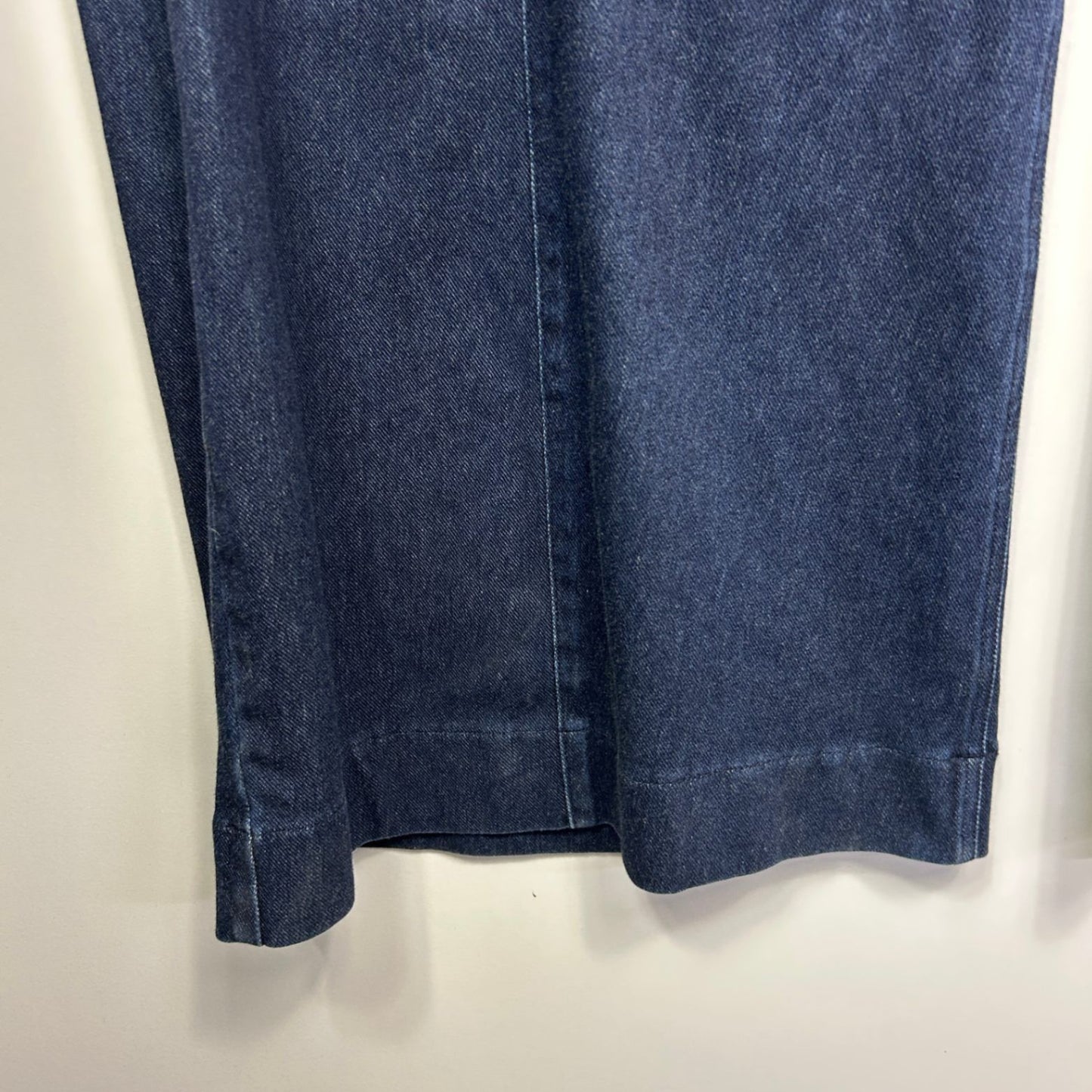 Halara Wide Leg Jeans Size XL 16 Dark Blue High Rise Flare Cotton Blend