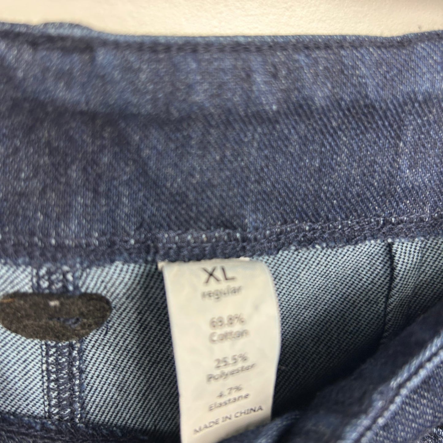 Halara Wide Leg Jeans Size XL 16 Dark Blue High Rise Flare Cotton Blend