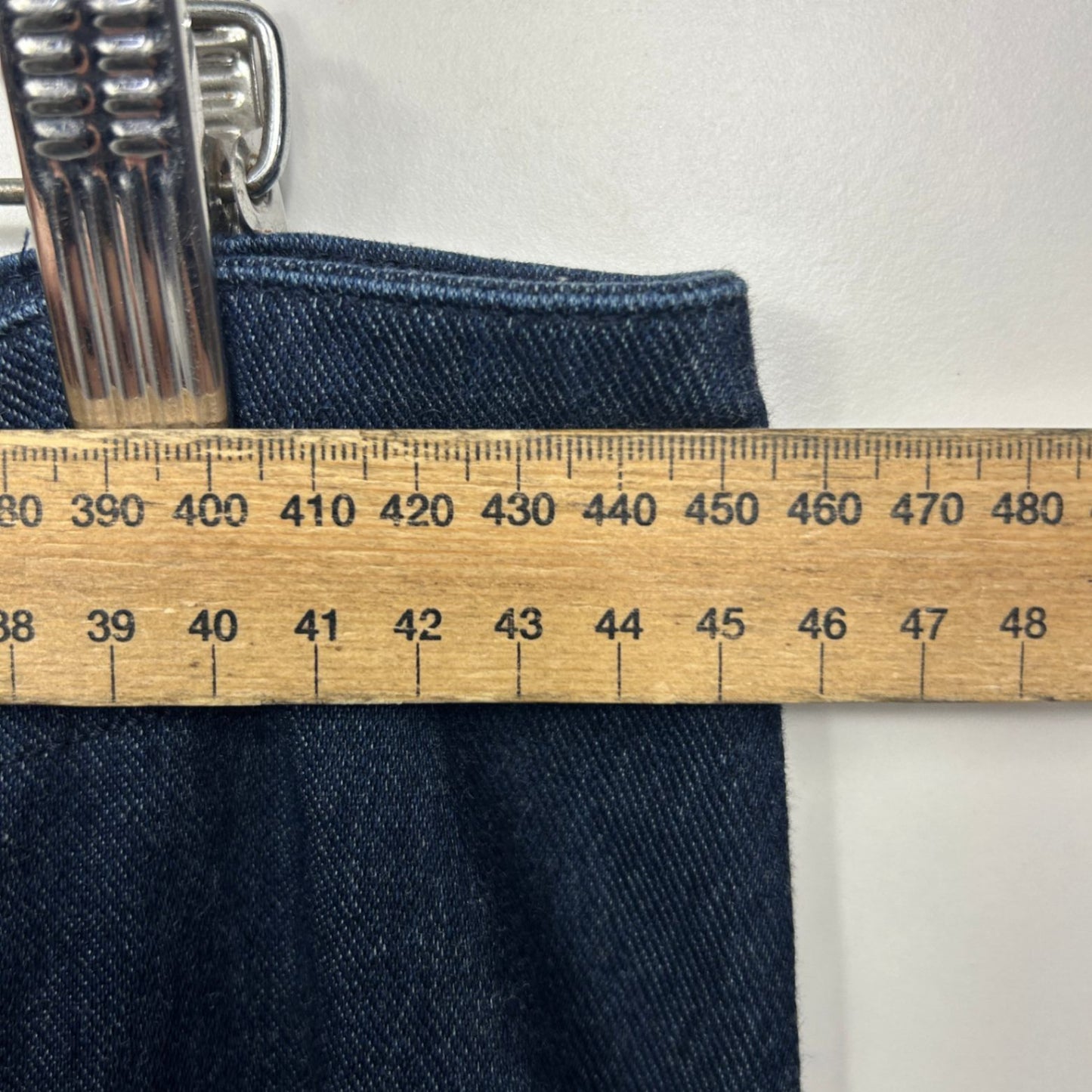 Halara Wide Leg Jeans Size XL 16 Dark Blue High Rise Flare Cotton Blend