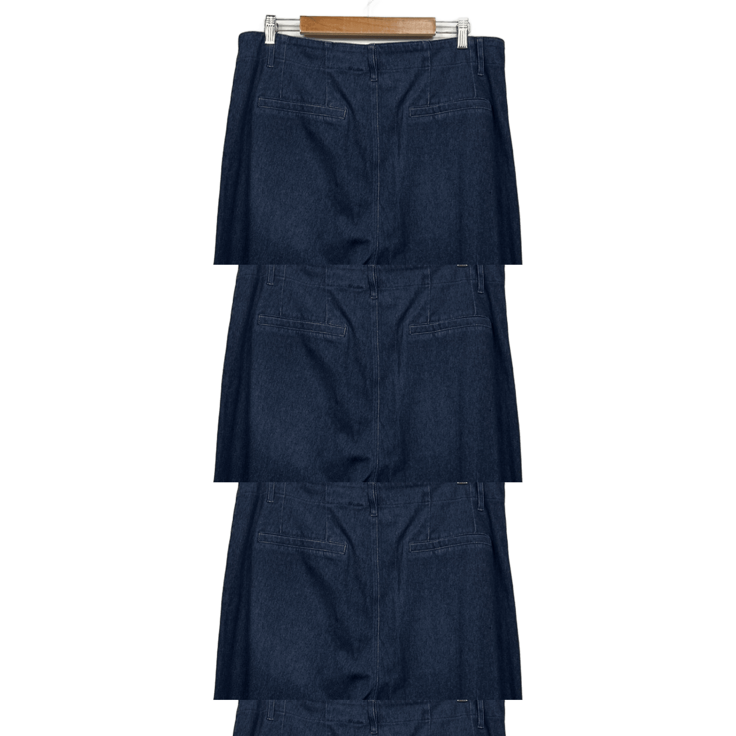 Halara Wide Leg Jeans Size XL 16 Dark Blue High Rise Flare Cotton Blend
