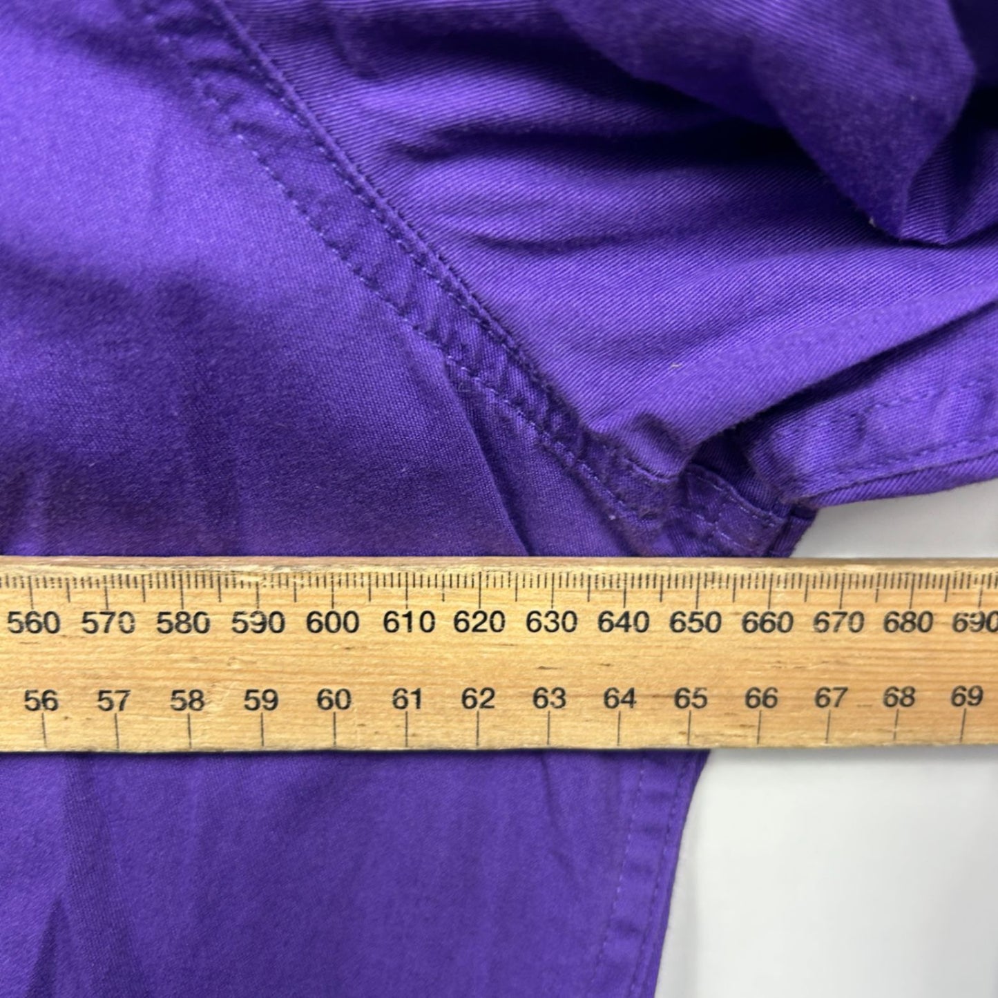 Pilbara Collection Long Sleeve Shirt Size 20 Purple Solid Cotton Button Up