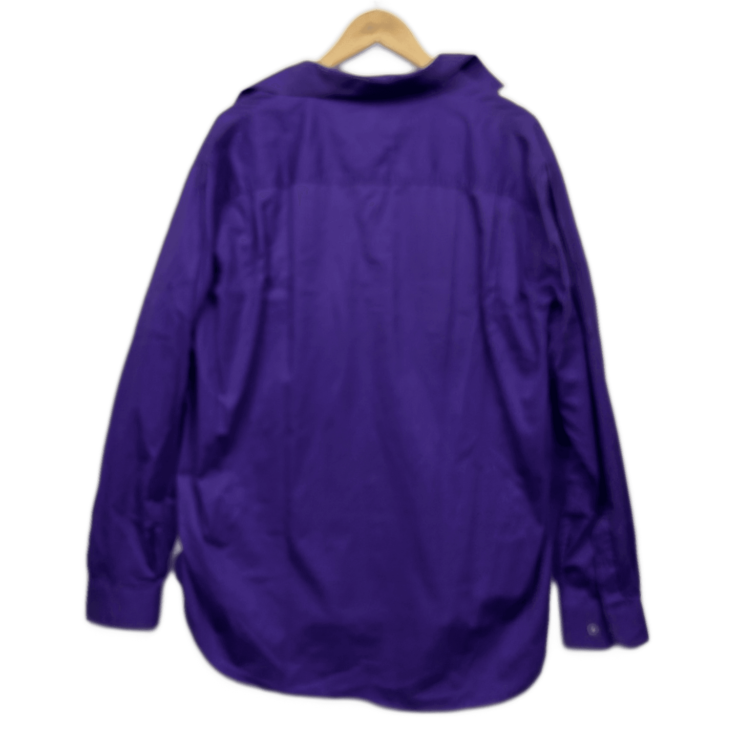 Pilbara Collection Long Sleeve Shirt Size 20 Purple Solid Cotton Button Up