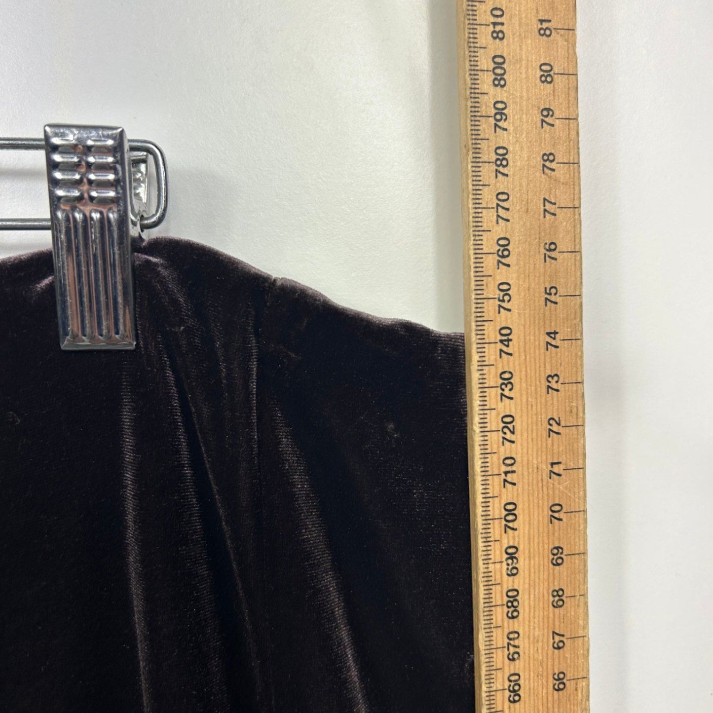Vintage Swish Maxi Skirt Size 22 Black Textured Velvet Midi Length Y2K