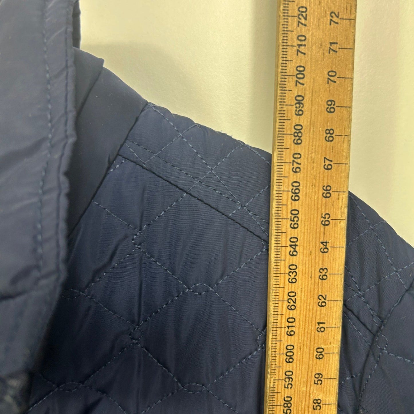 W Lane Navy Quilted Padded Zip Jacket Long Sleeve Size 20