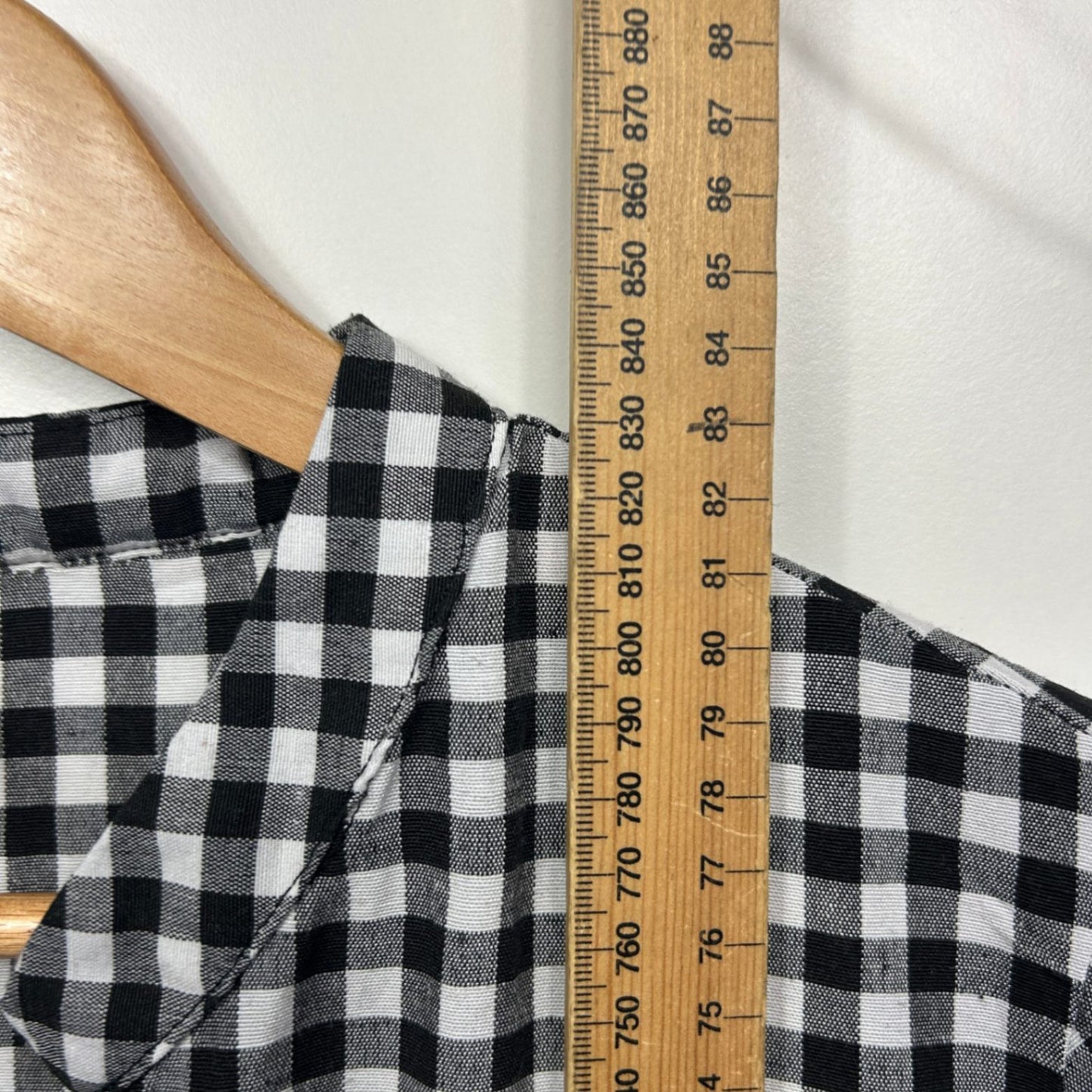 Emery Rose Black and White Cotton Blend Gingham Check Dress Size 12 14 Medium