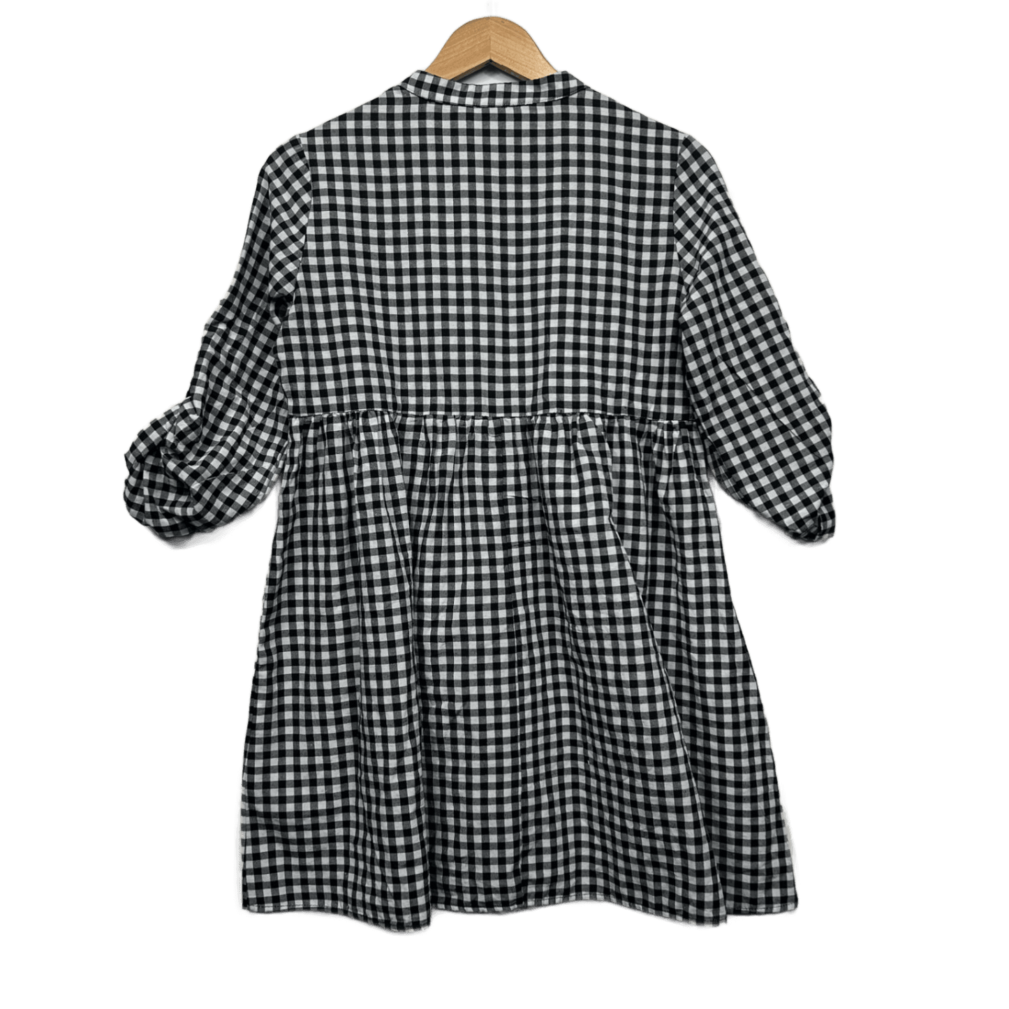 Emery Rose Black and White Cotton Blend Gingham Check Dress Size 12 14 Medium