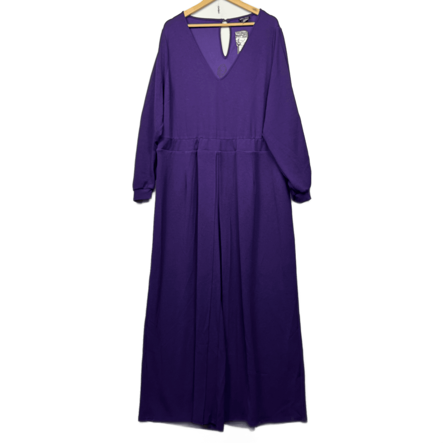 City Chic Purple Long Sleeve Full Length Jumpsuit Size 22 24 XXL Plus