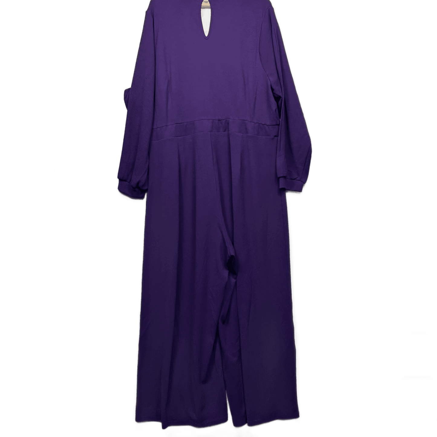 City Chic Purple Long Sleeve Full Length Jumpsuit Size 22 24 XXL Plus
