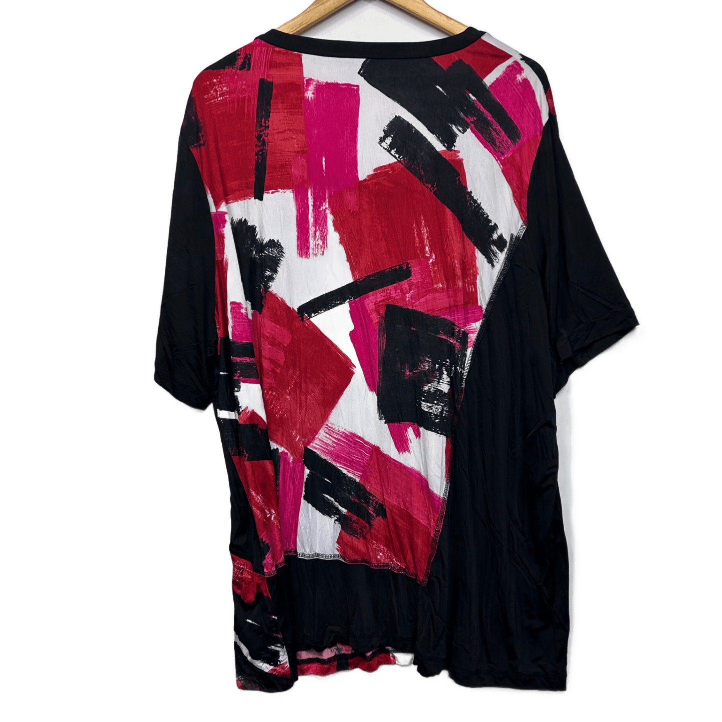 Taking Shape Tunic Top Size 20 XL Plus Short Sleeve Black
