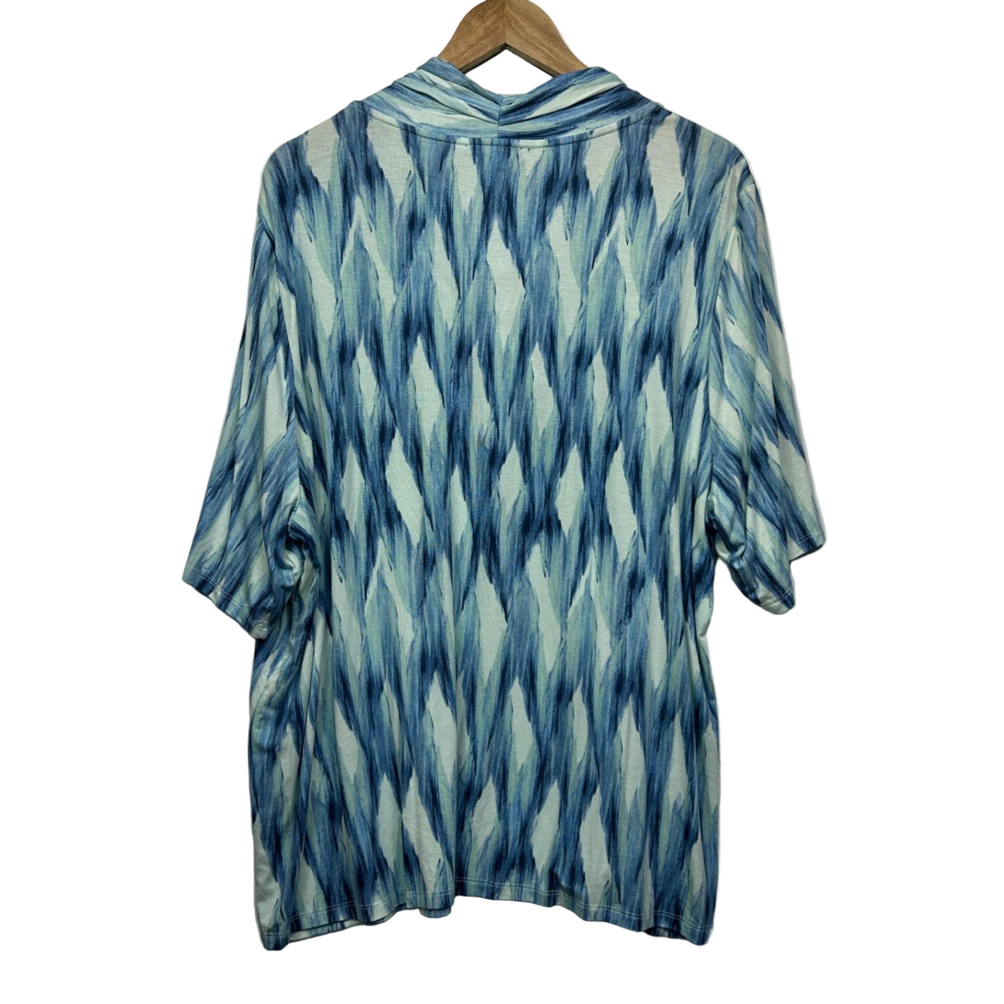 New Regatta Top Blue Viscose 3/4 Sleeve V Neck Blouse Size 22 Plus