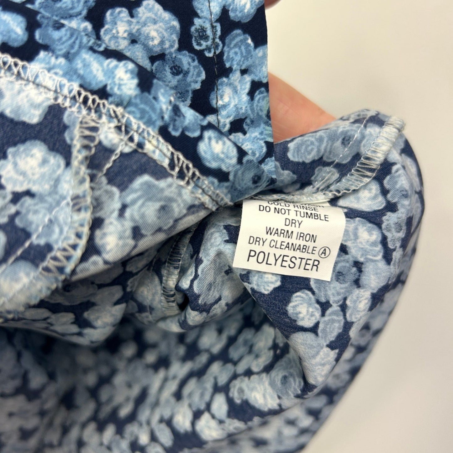 Hodgson Skirt Blue Polyester Midi Elastic Waistband Floral Skirt Size 20 Plus