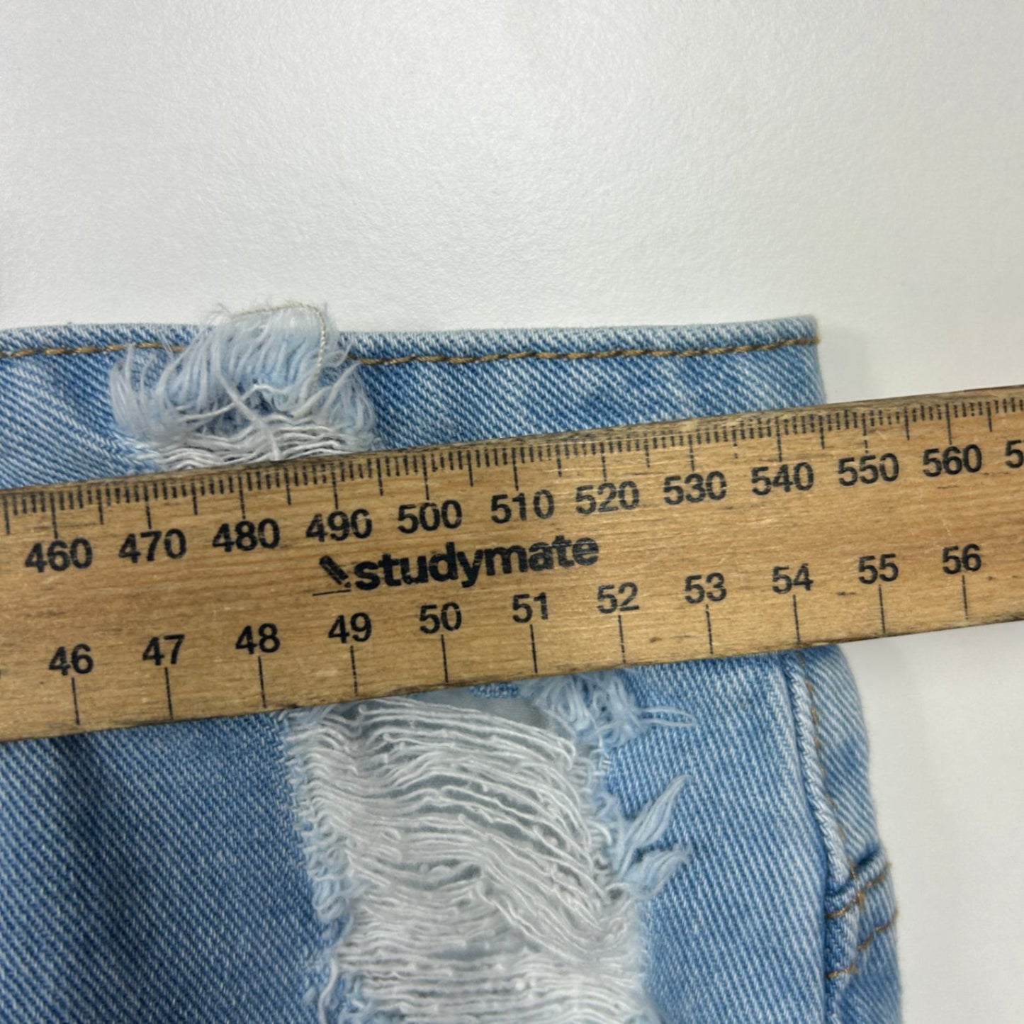 SHEIN Shorts Size 4XLBlue Denim Raw Hem Distressed