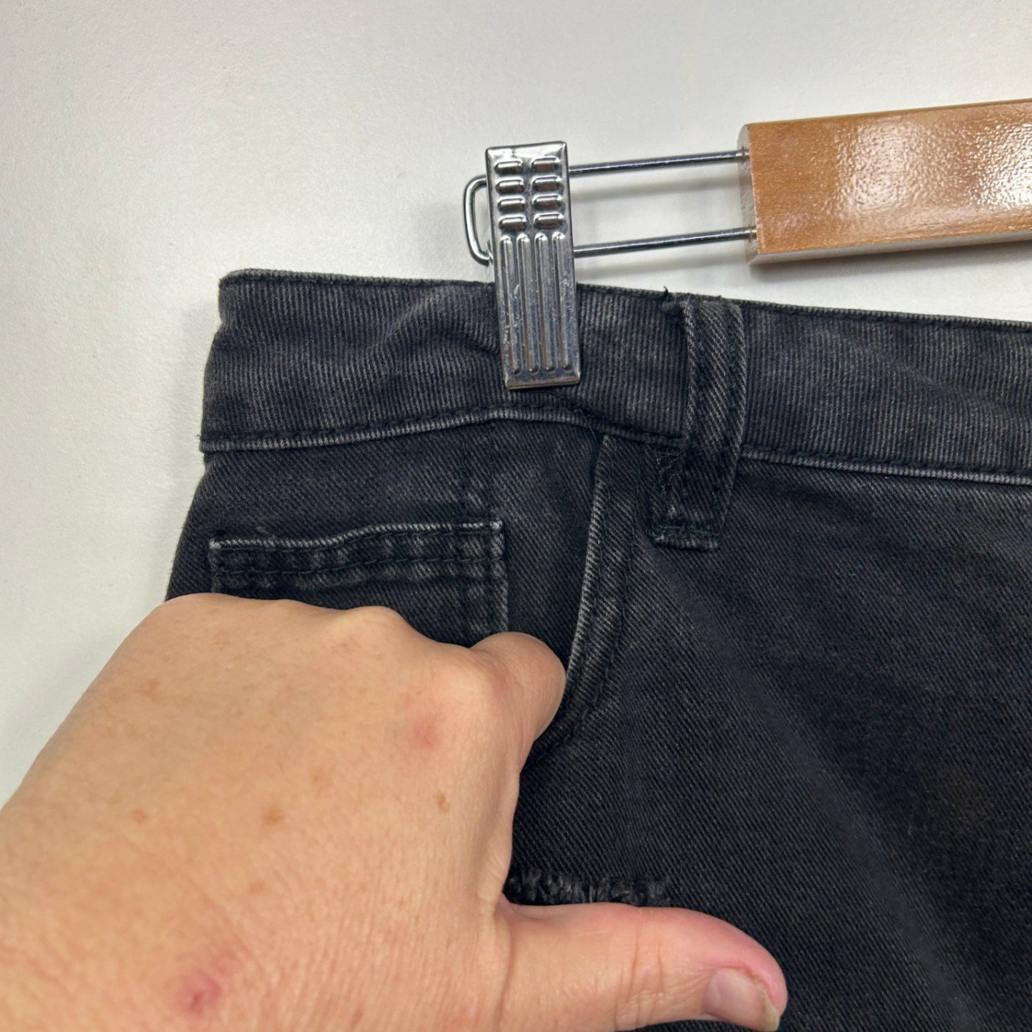 Jay Jays High Rise Shorts Size 16 Black Denim