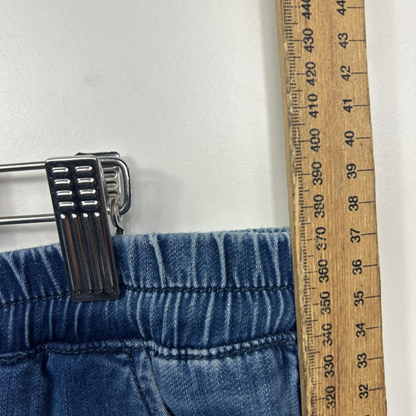 Just Jeans Blue Relaxed Elastic Waist Pockets Mid Rise Shorts Size 16