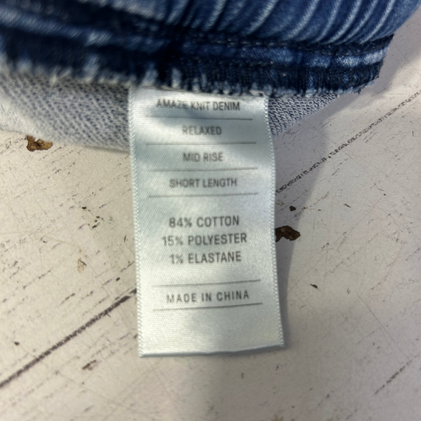 Just Jeans Blue Relaxed Elastic Waist Pockets Mid Rise Shorts Size 16