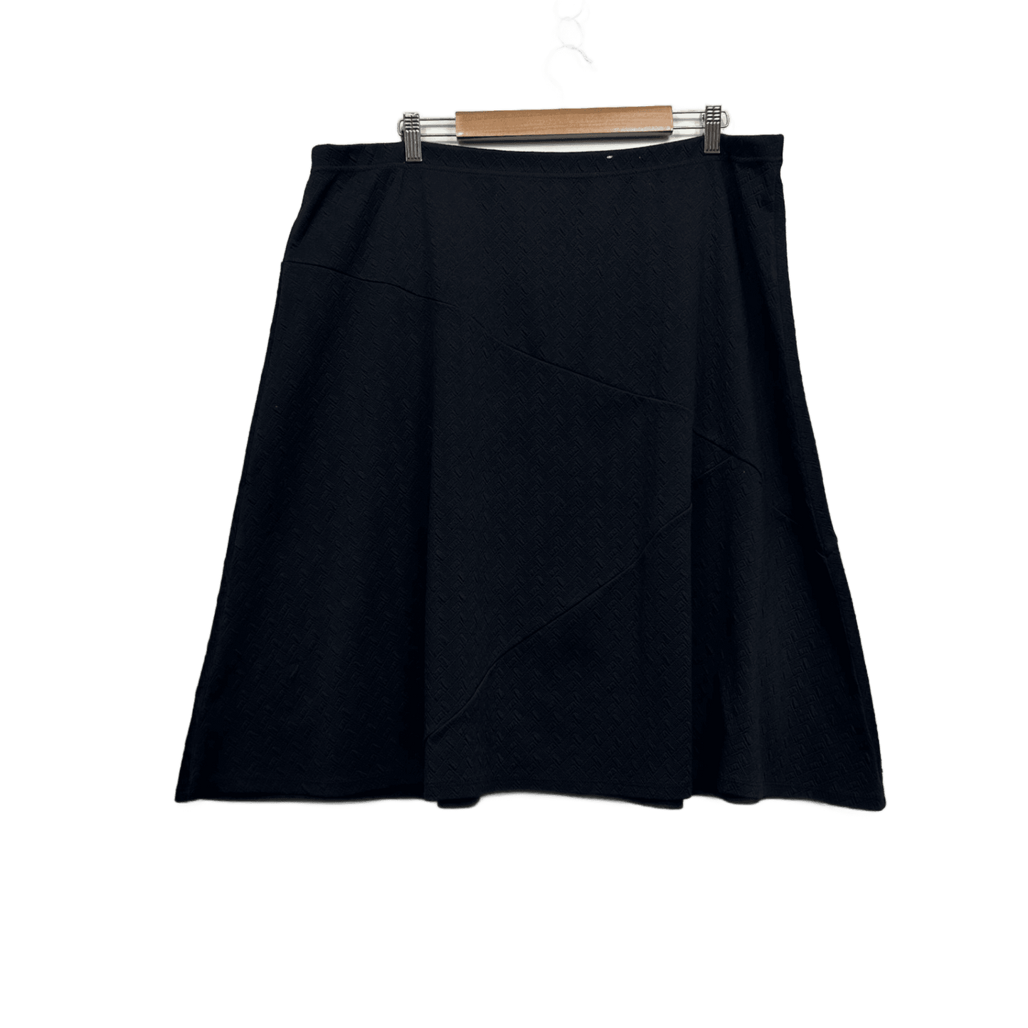 Millers A-line Skirt Size 20 Plus Black Knee Length Ribbed Elastic Waist