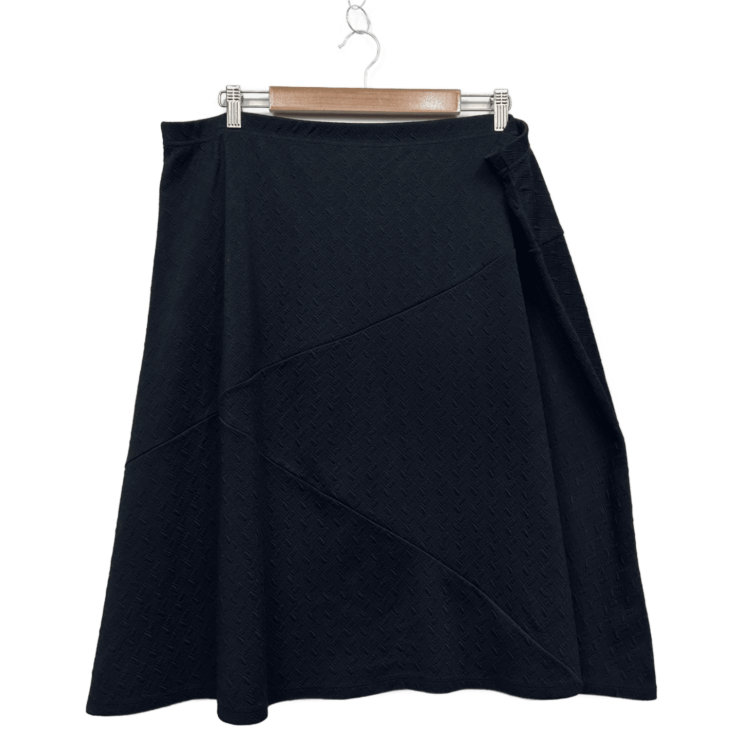 Millers A-line Skirt Size 20 Plus Black Knee Length Ribbed Elastic Waist