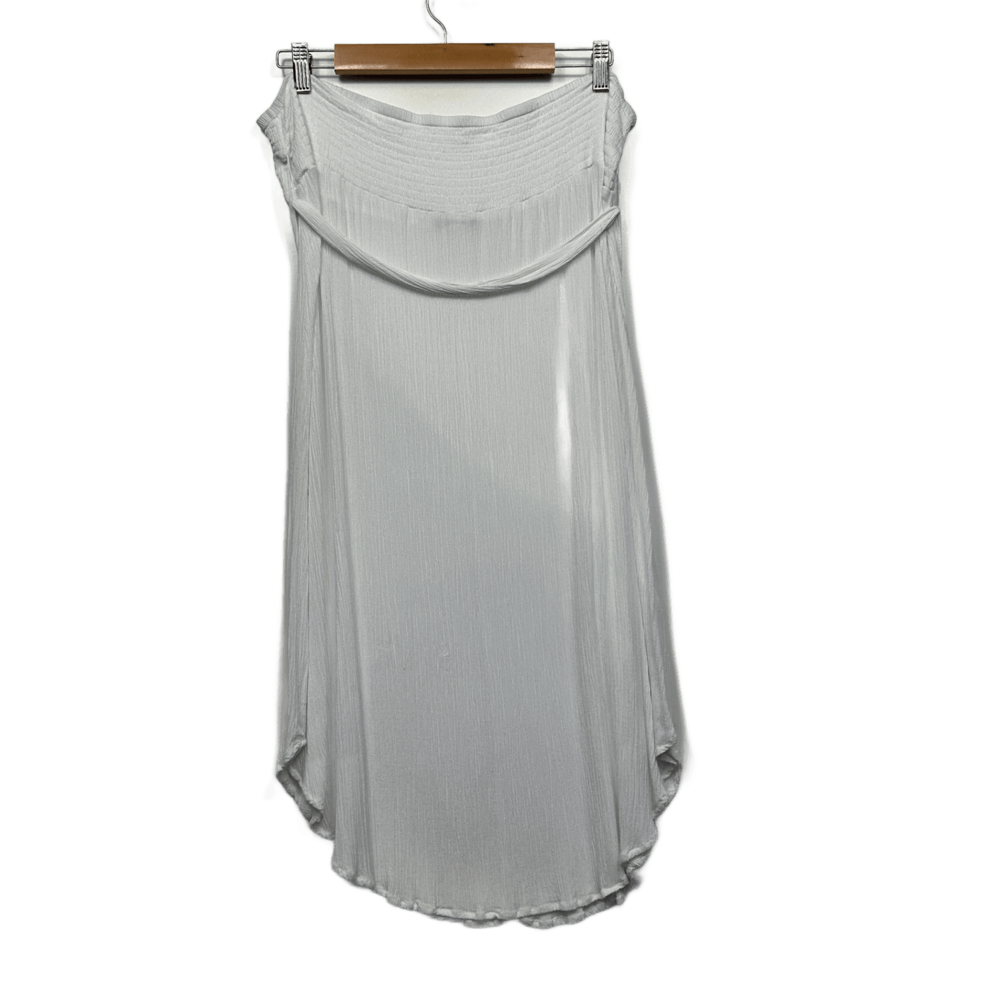 Katies Midi Skirt Size 16 White Viscose Belt