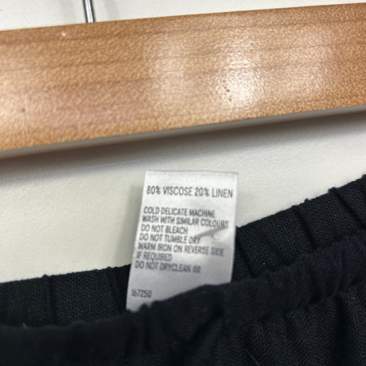 Anko Mini Skirt Size 18 Black Short Length Elastic Waist Linen Blend