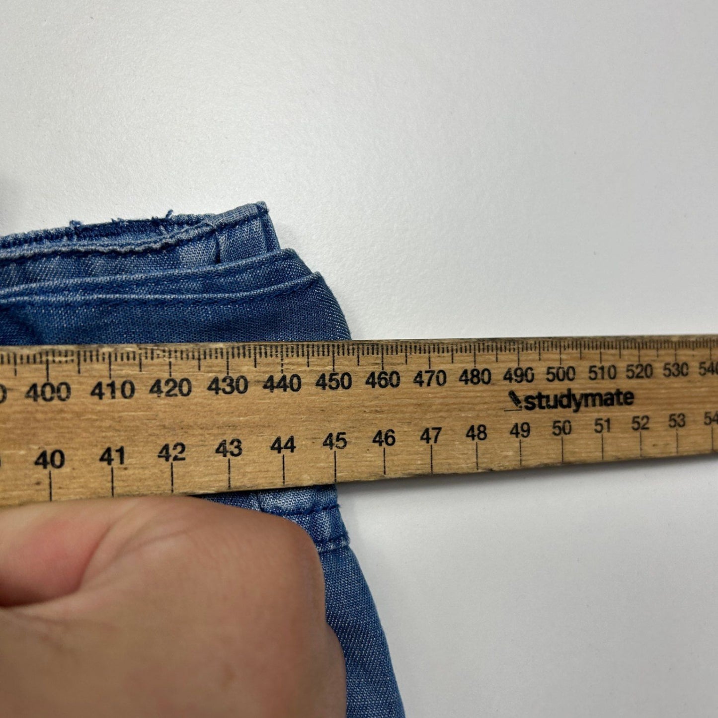 Just Jeans Chambray Belted Pockets Shorts Lyocell Size 16