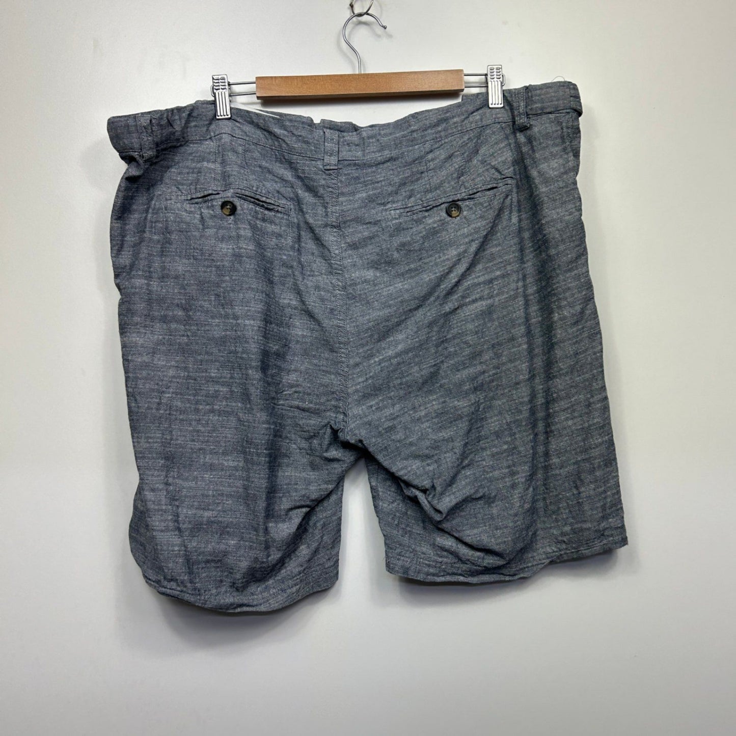 Mr Big Mens Shorts Size W44 Classic Grey Linen Blend